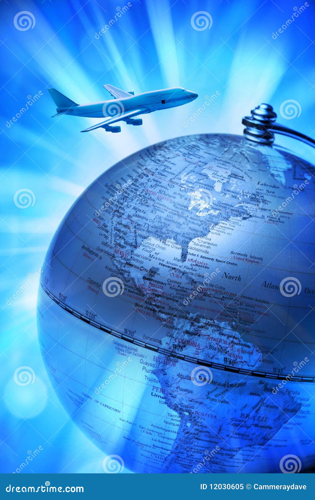 World Globe Travel Airplane Royalty Free  Stock Photo 