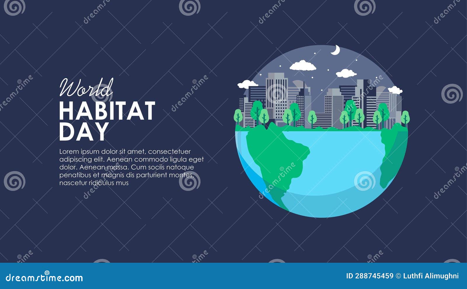 World Habitat Day Background Template Vector Stock Vector Illustration of environmental, tree