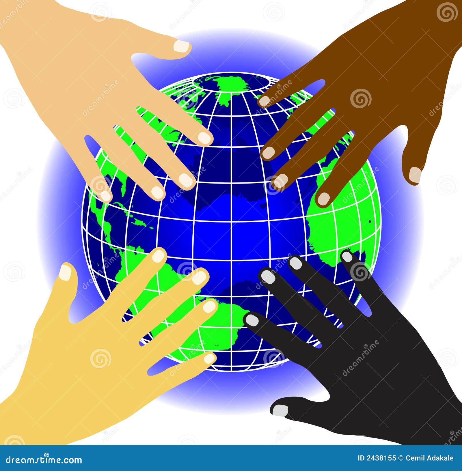 World and hands 2 stock vector. Illustration of group - 2438155