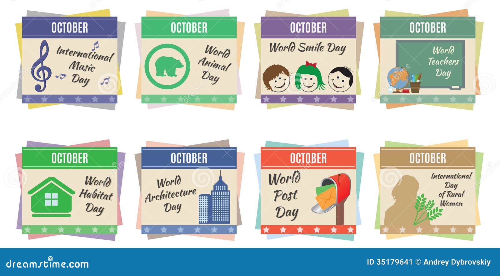 World holidays. October stock vector. Illustration of holiday 35179641