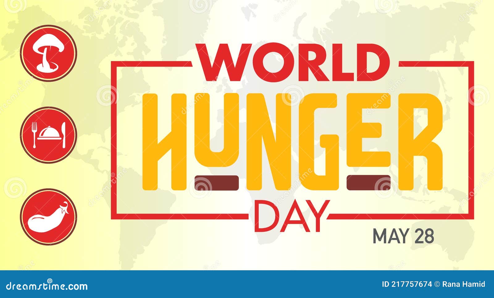 World Hunger Day Food Prevention and Awareness Vector Concept. Banner