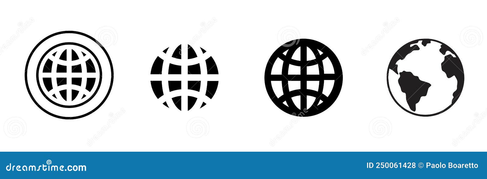 World Icons Set. World Planet Earth Icon Collection Stock Illustration ...