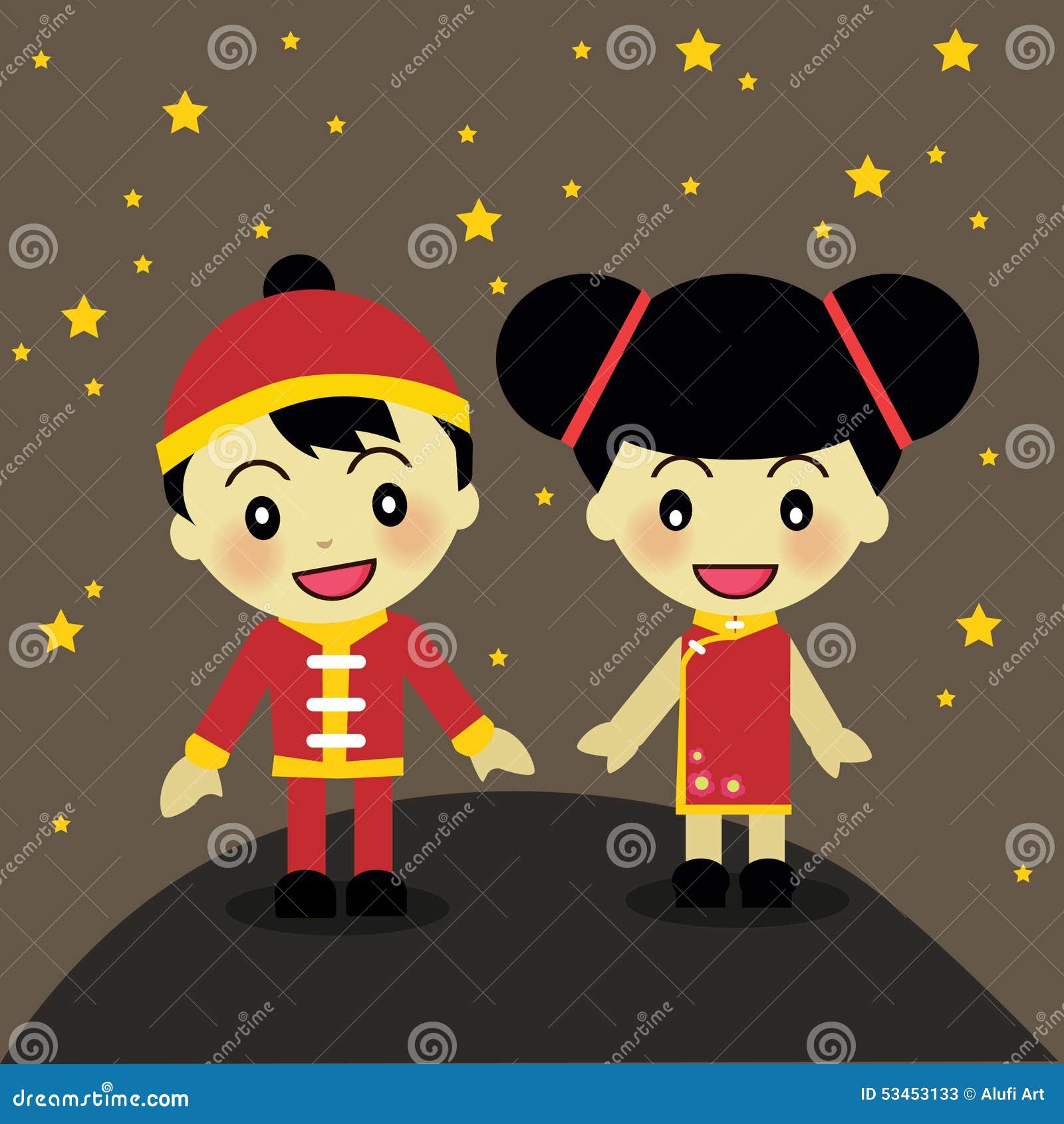 World Kids From China Stock Vector - Image: 53453133