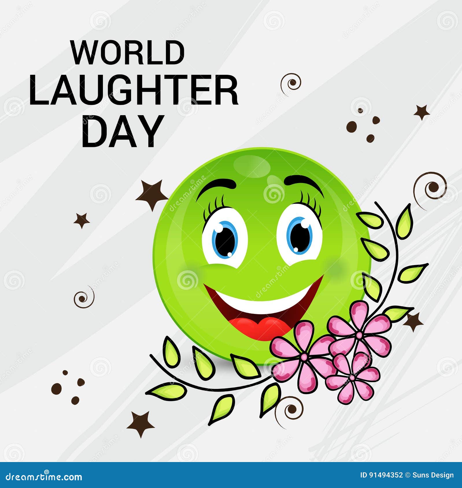 World Laughter Day. stock illustration. Illustration of icon - 91494352