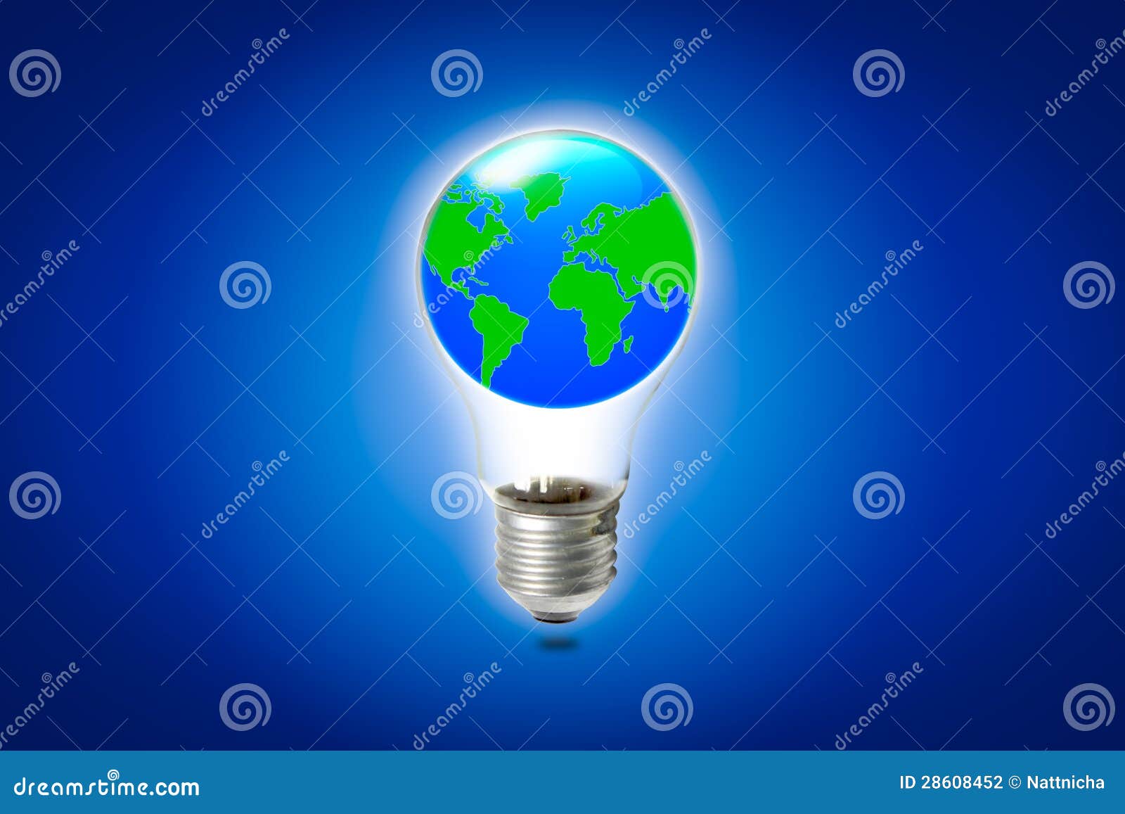 World in light bulb. stock photo. Image of light, circle 28608452