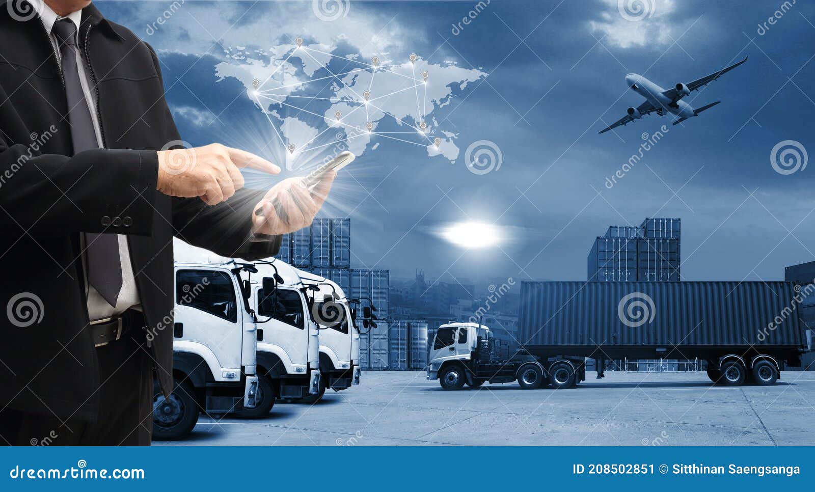 The world logistics stock image. Image of container 208502851