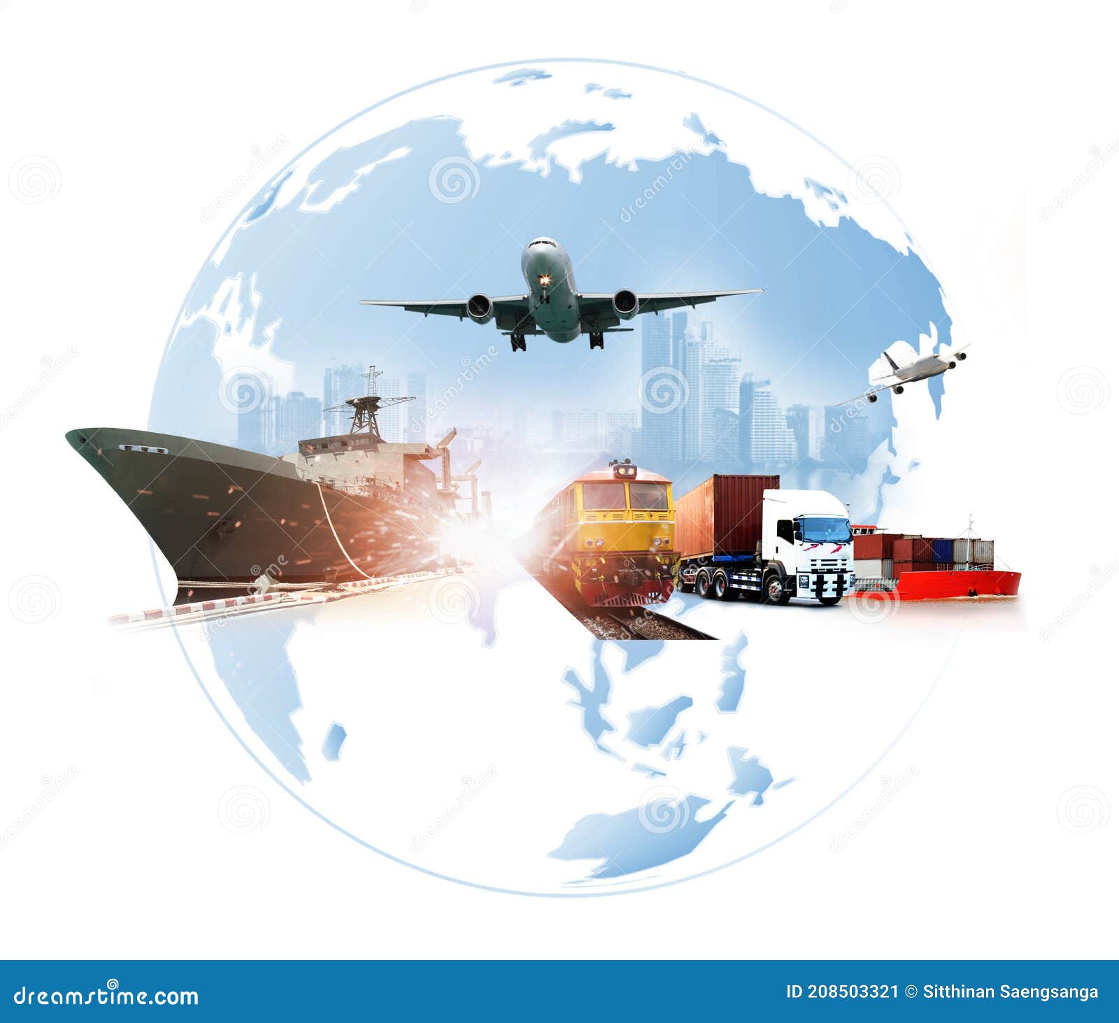 The world logistics stock image. Image of freight, equipment 208503321