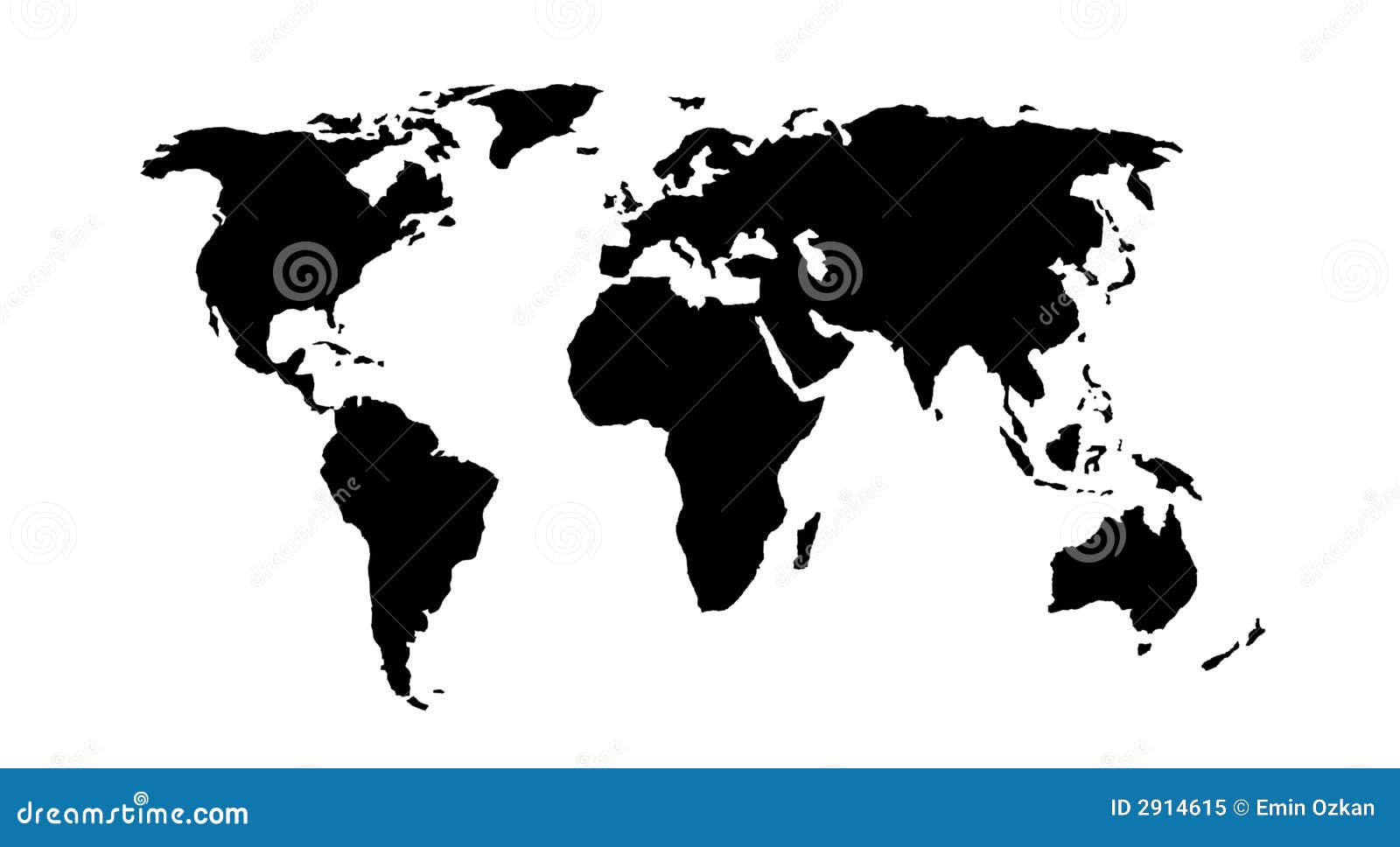 World Map Black Stock Illustration Illustration Of
