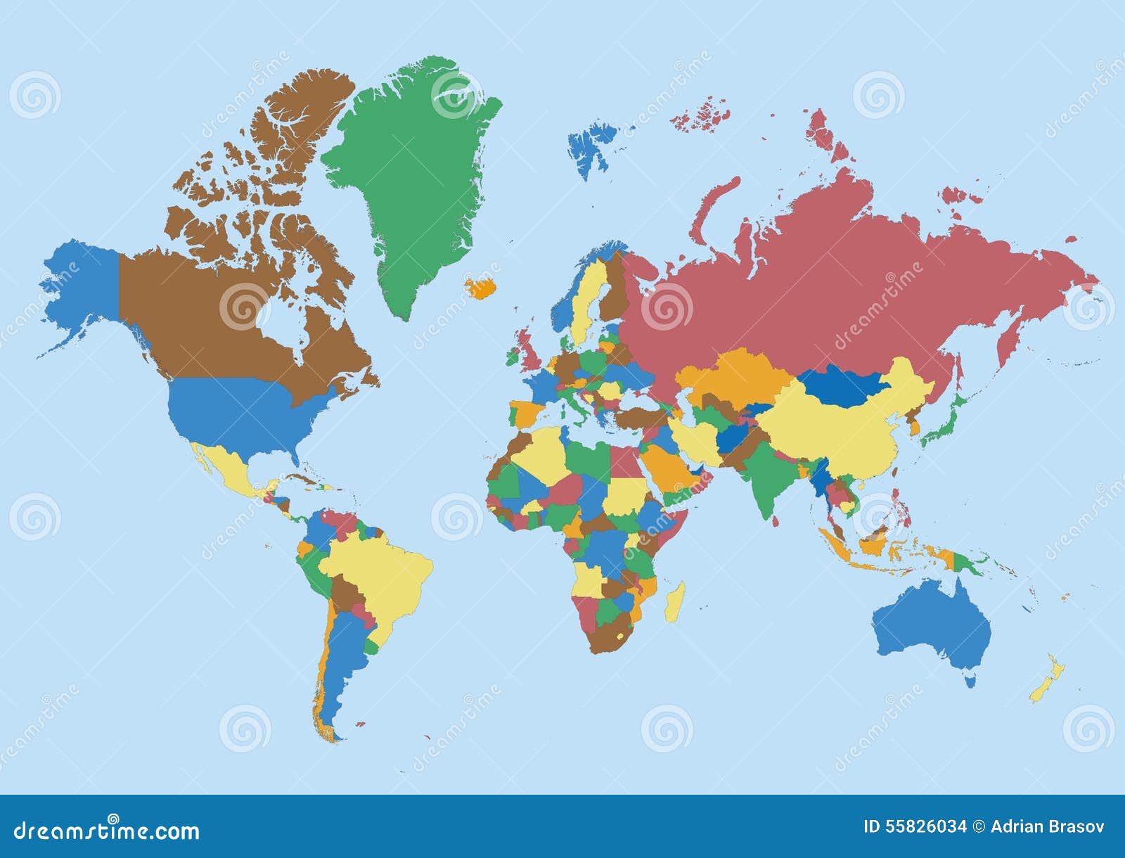 World Map Blank Stock Illustration Illustration Of Globe