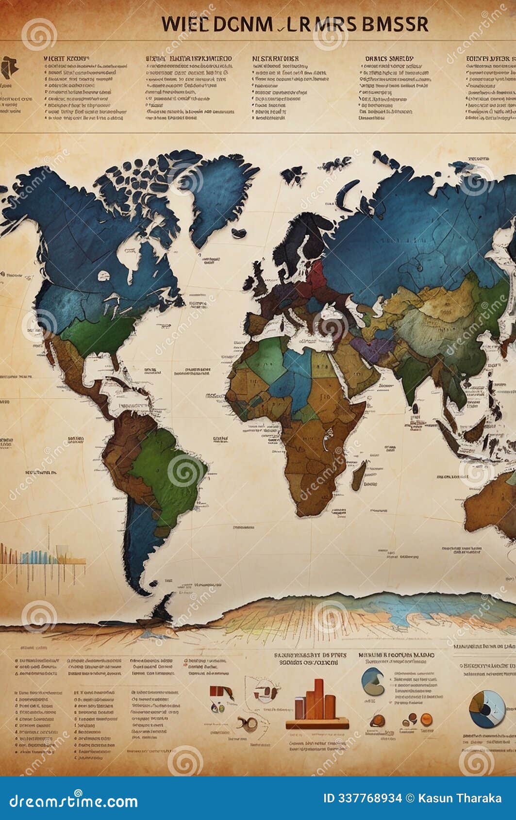 world map business infographic template 