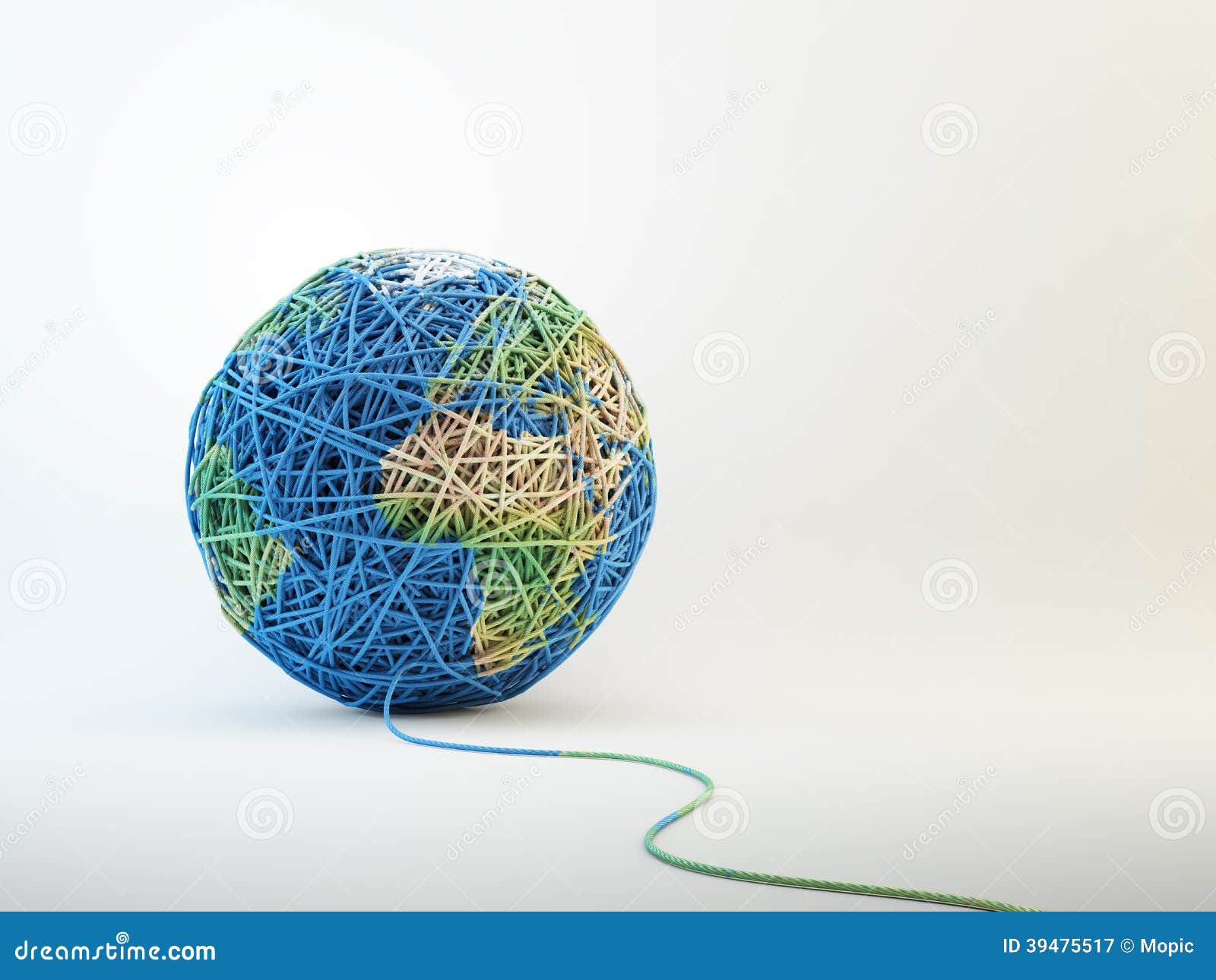 world map cball of wool