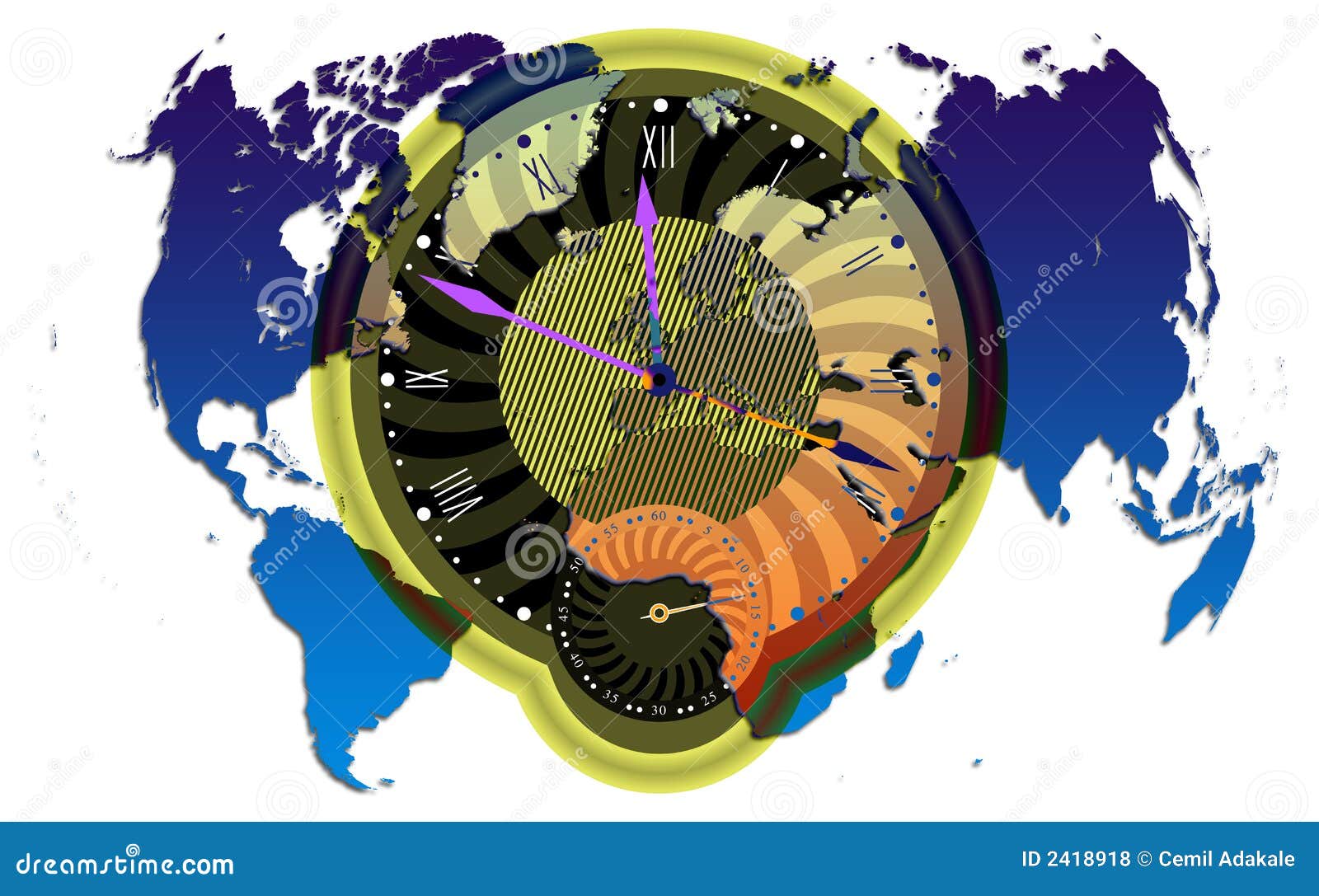 World Map Clock Day Night Map