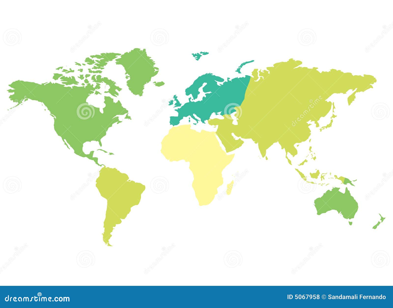 World Map Colorful Continents Stock Vector Illustration Of Forests Geography