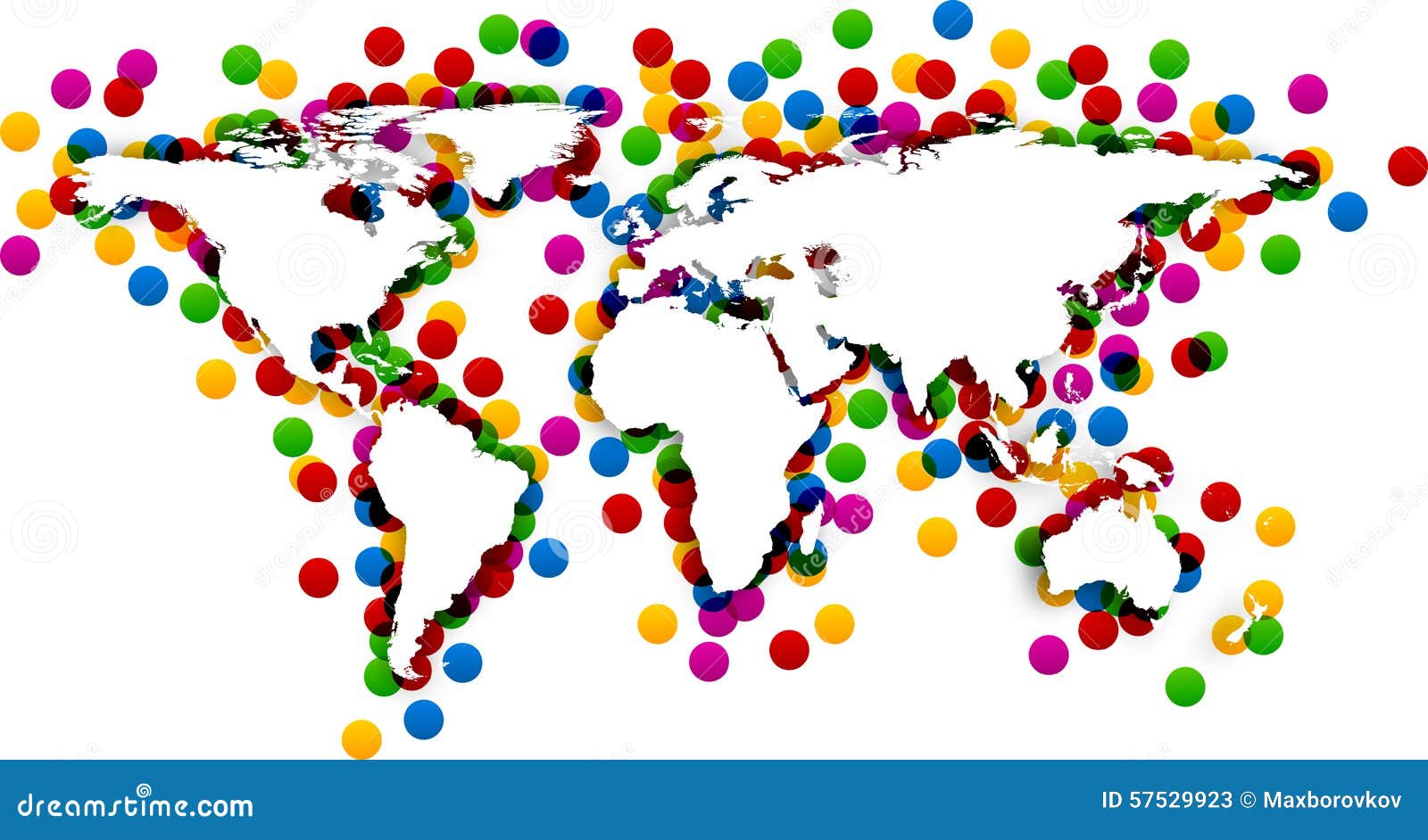 World map with confetti stock vector. Illustration of design 57529923