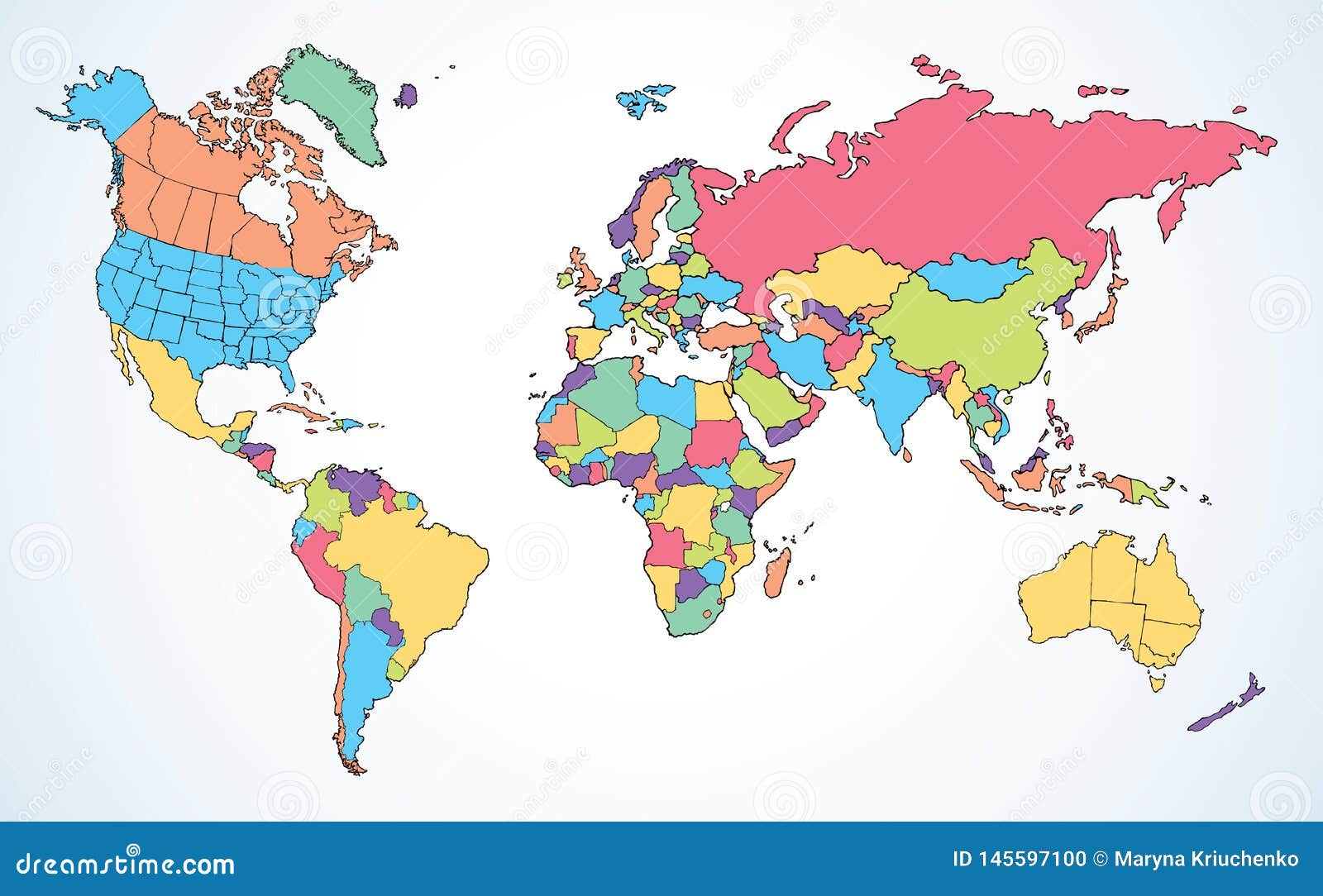 World Map Continents With The Contours Of The Countries Vector Drawing Stock Vector Illustration Of Europe Graphic World Map Continents With The Contours Of The Countries Vector Drawing Stock Vector Illustration Of Europe Graphic