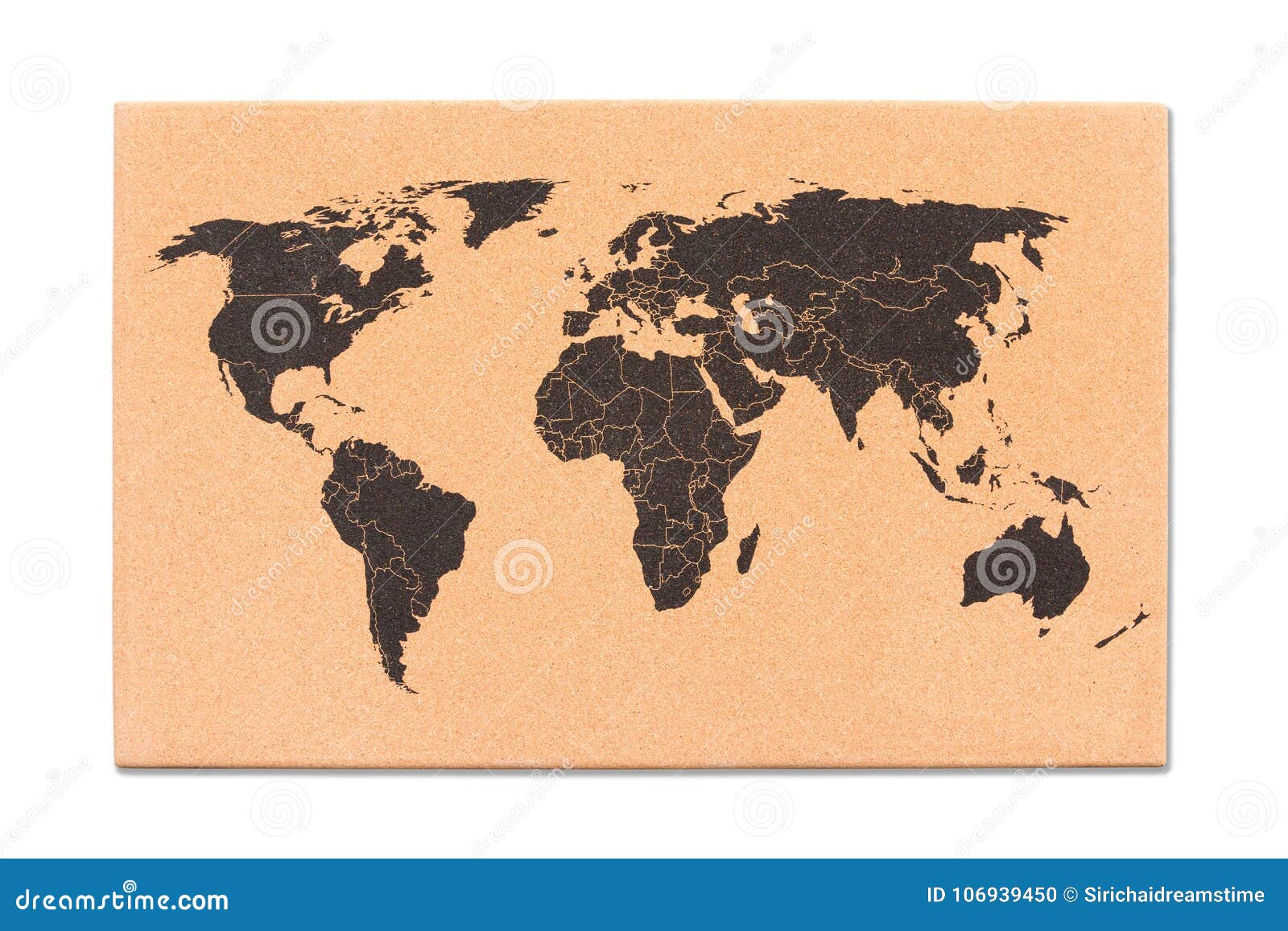 Cork Board World Map