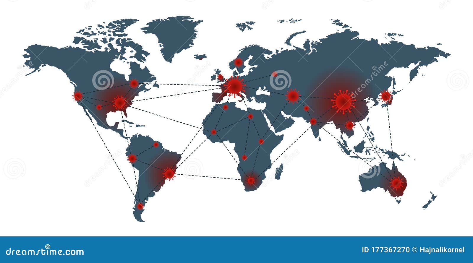 world map, coronavirus, covid-19 and sars-cov-2 concept