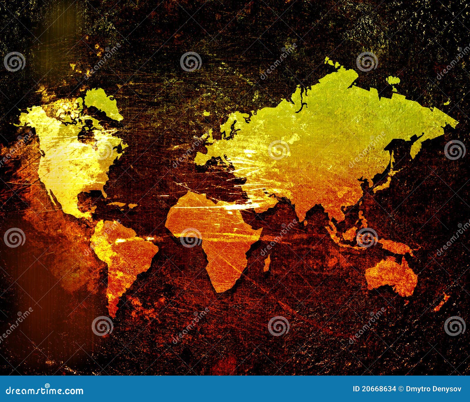 World map on a grunge stock illustration. Illustration of australia ...