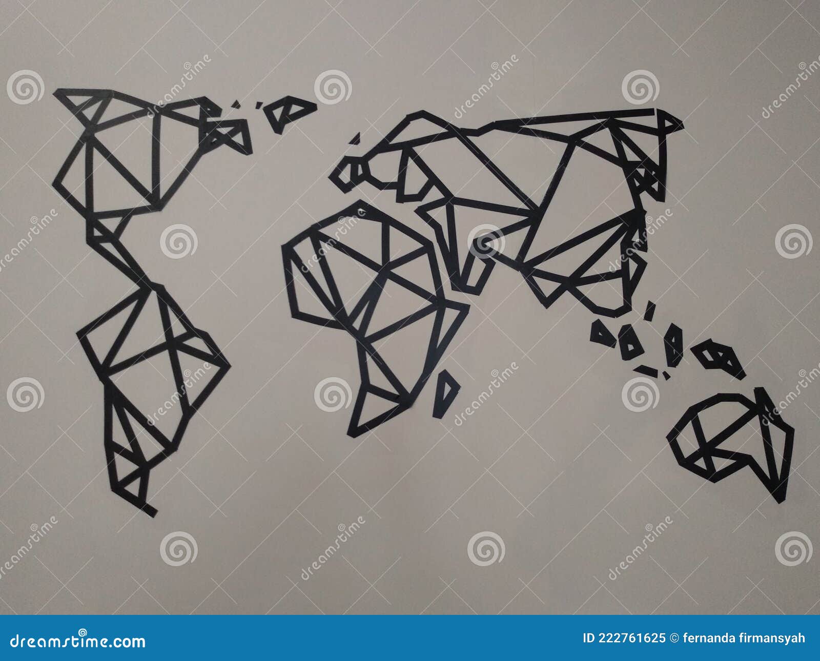world map handwritting