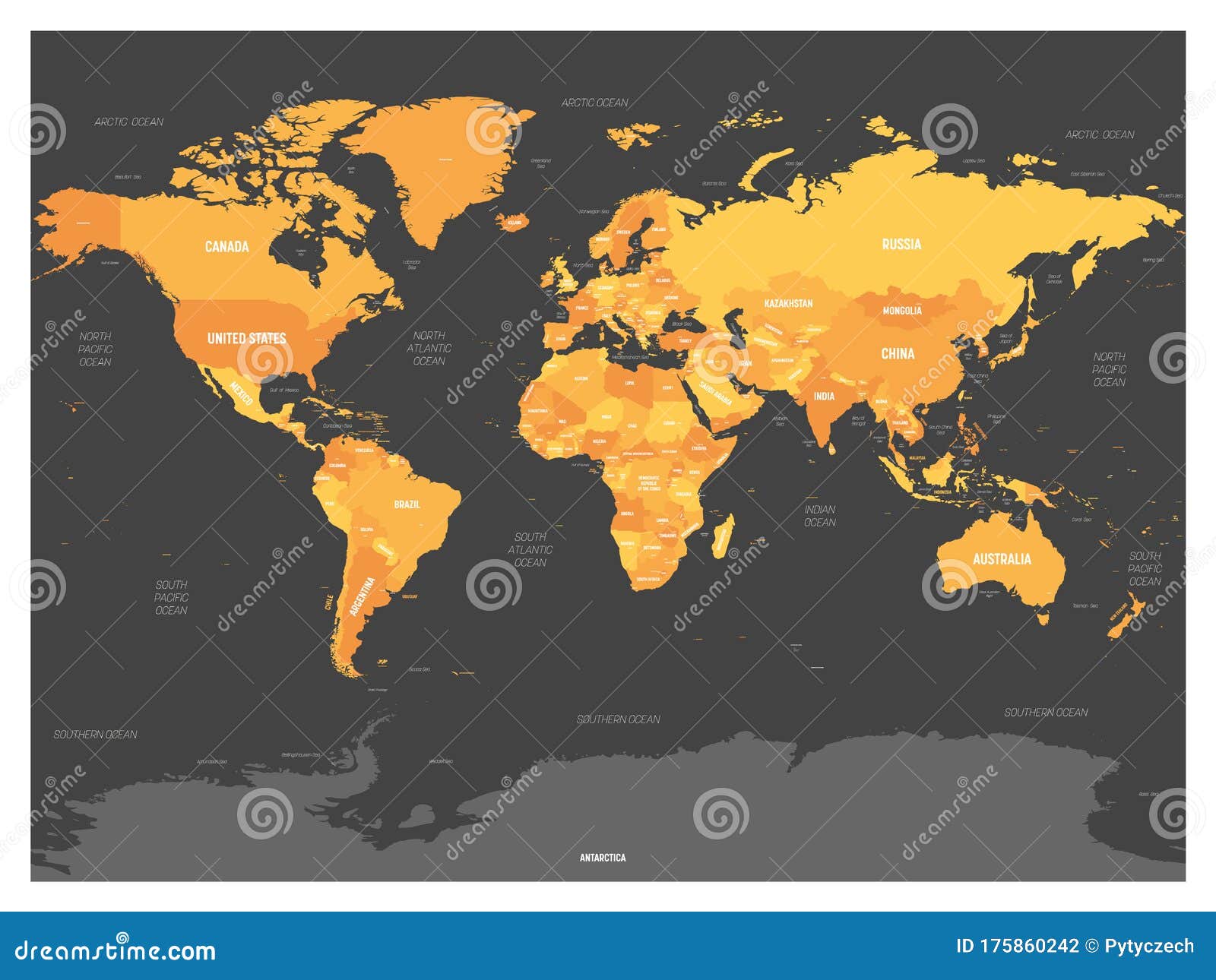 High Quality World Map Countries And Capitals