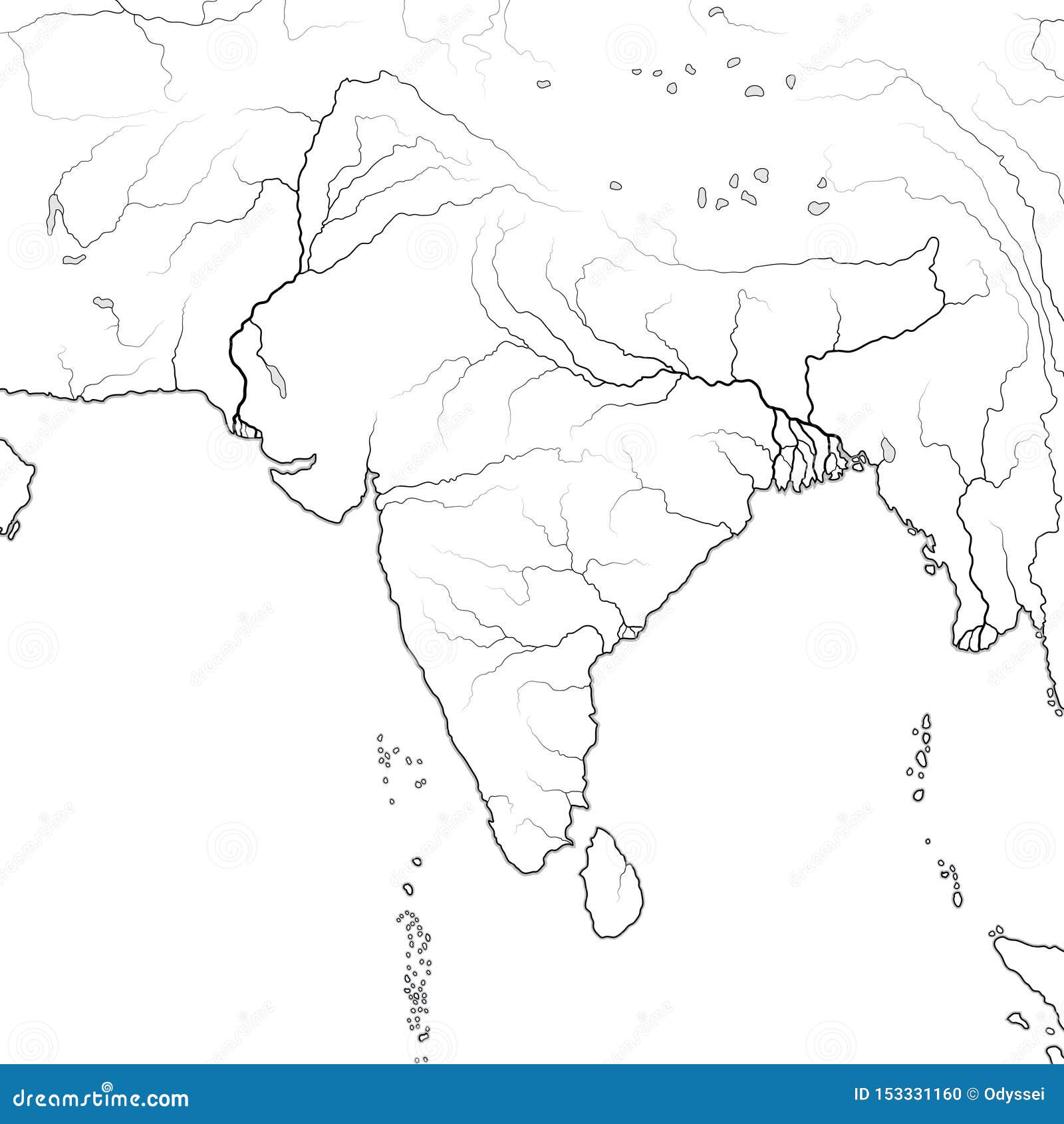 blank map of indian subcontinent World Map Of Indian Subcontinent India Pakistan Hindustan blank map of indian subcontinent