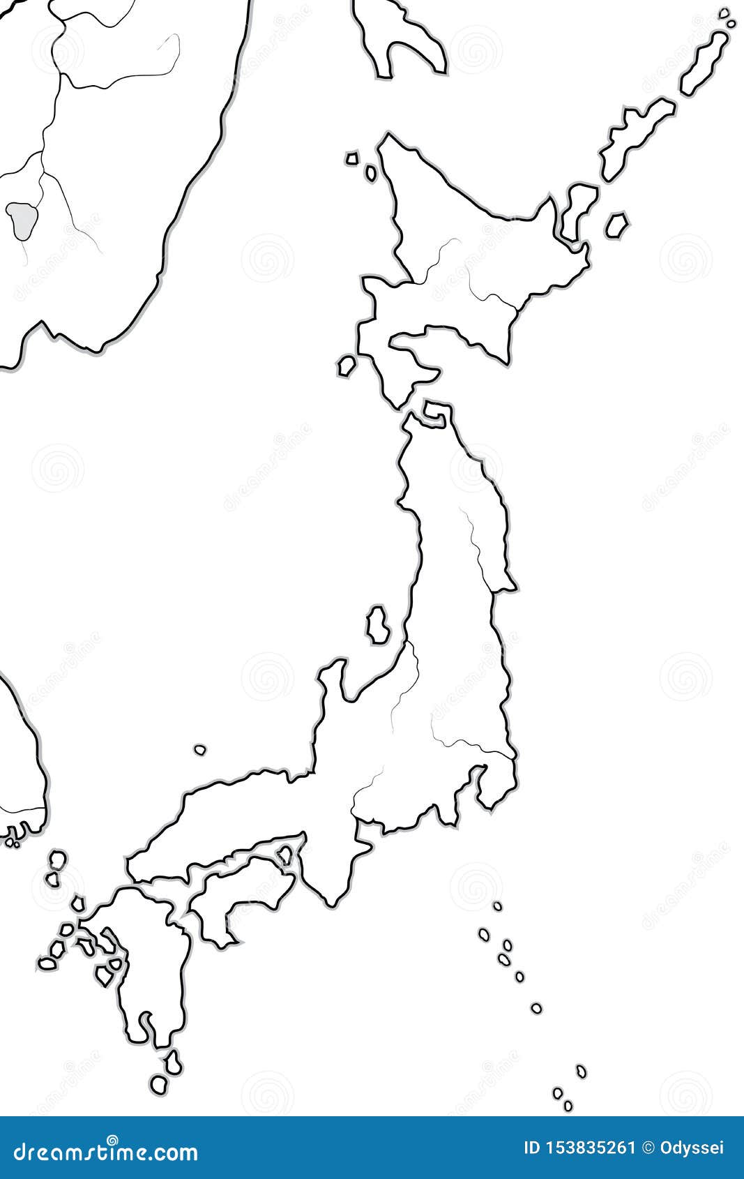 world map of japan: ÃÂ«land of the rising sunÃÂ» (endonym: nippon/nihon), and its islands. geographic chart.