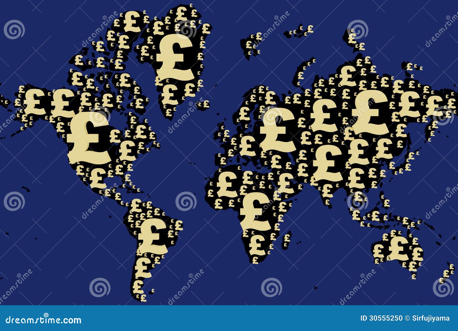 World Map Made with Pound Sign Stock Illustration Illustration of