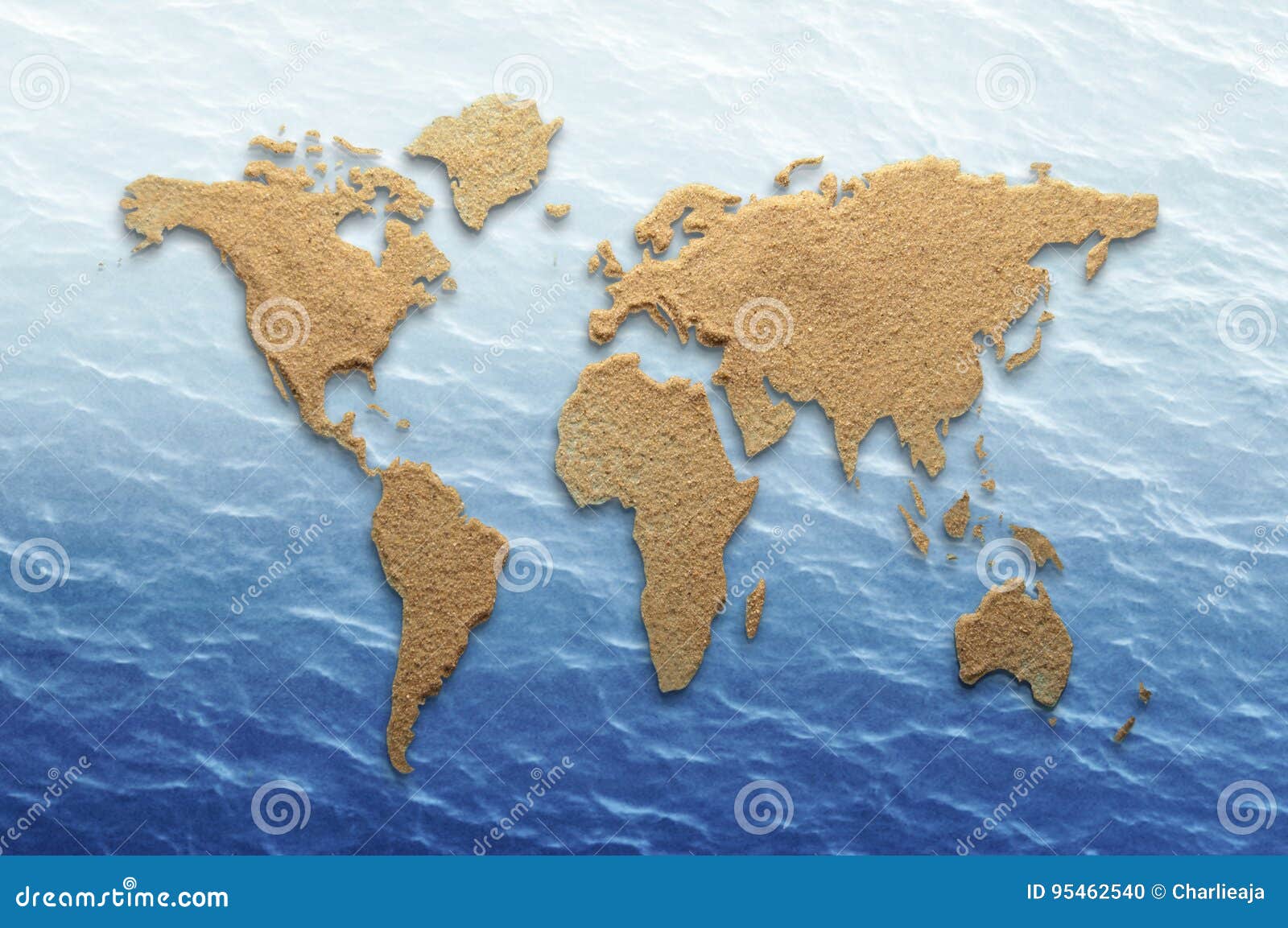World map made of sand stock photo. Image of atlas, travel 95462540