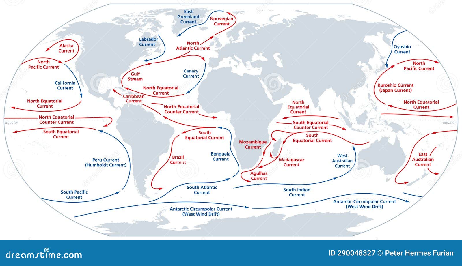 atlantic ocean currents map