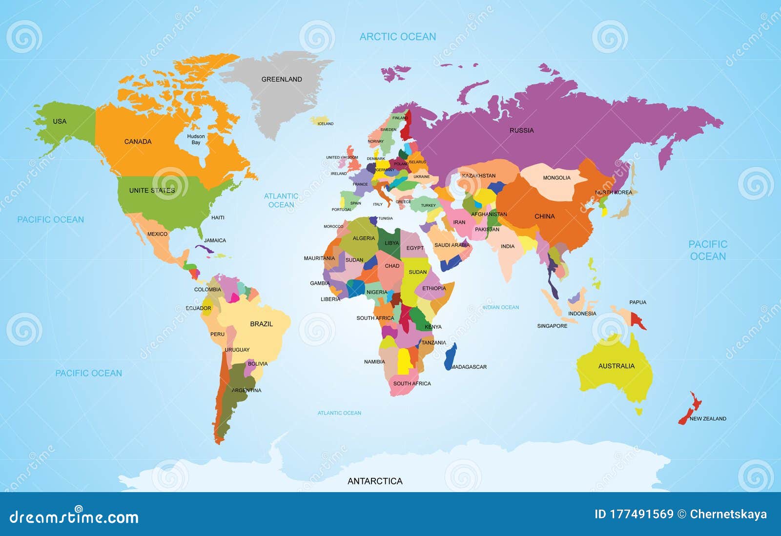 world map for travel agency