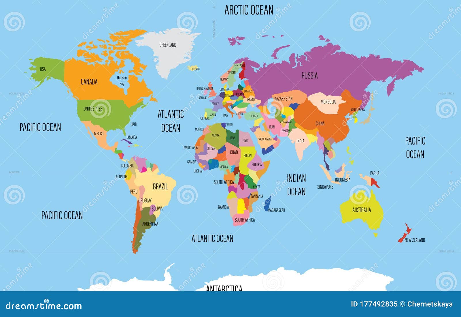 world map for travel agency