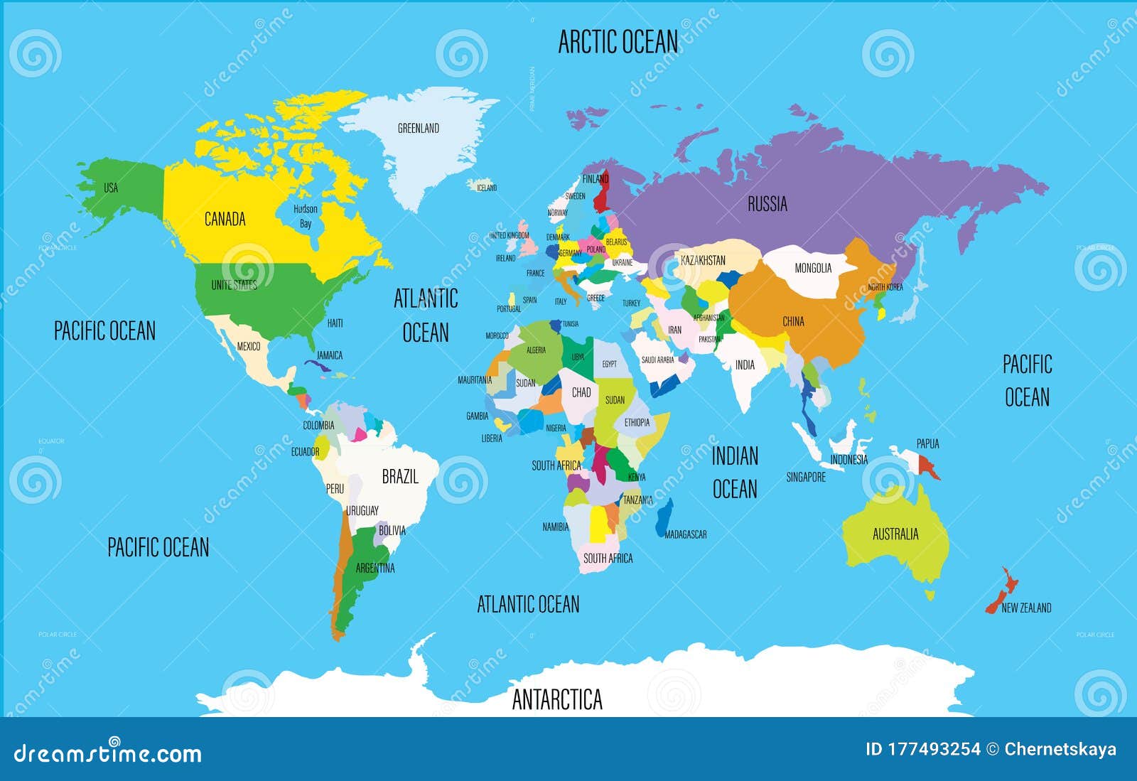 world map for travel agency