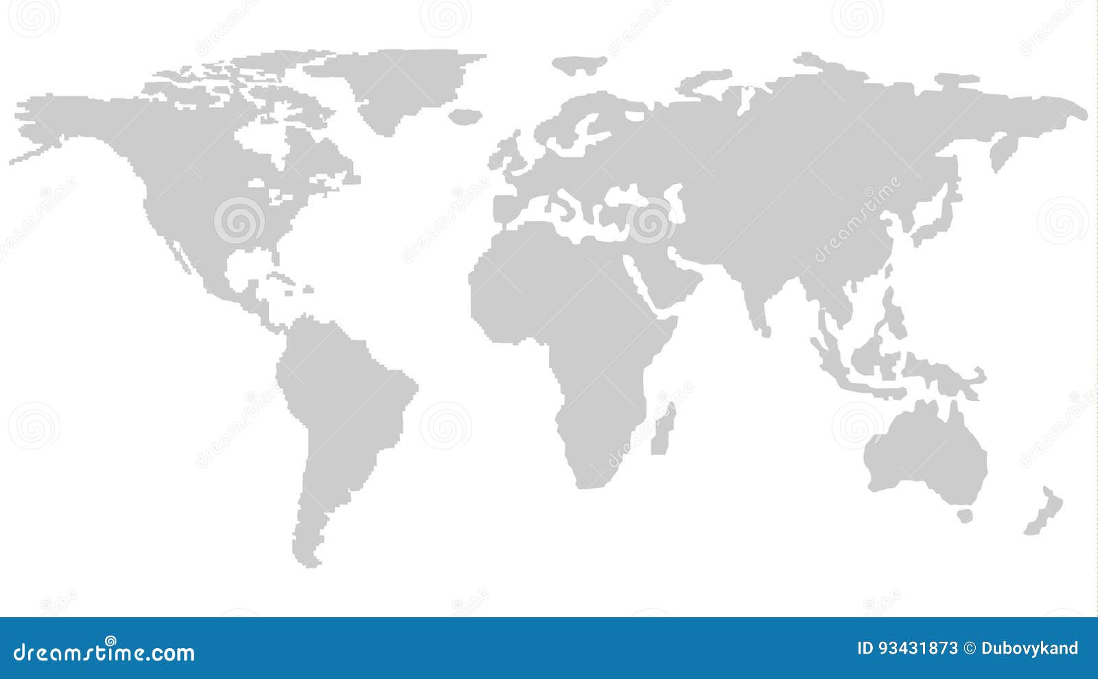 World Map Outline In Grey Stock Vector Illustration Of Cartography