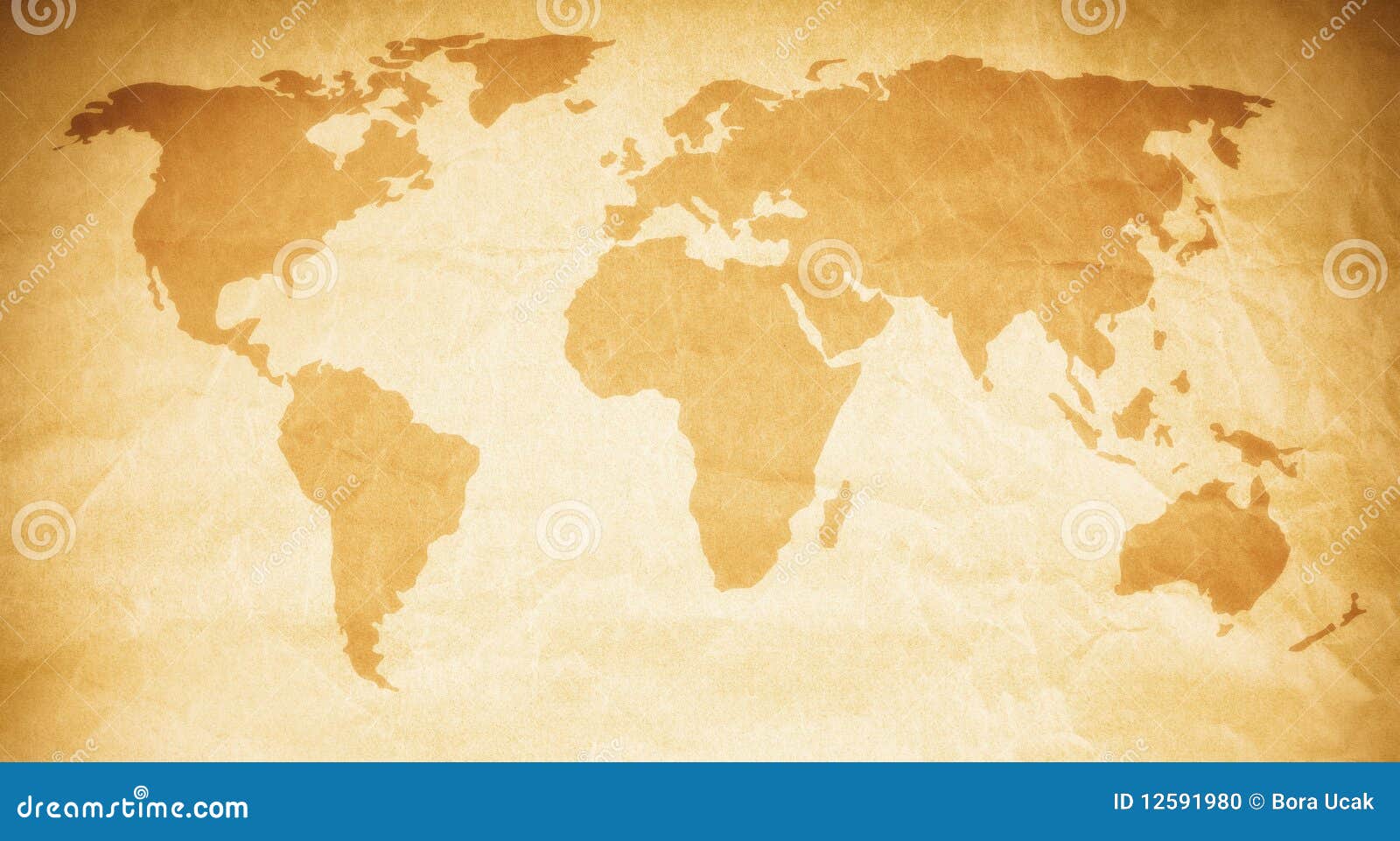 World Map Paper Texture Stock Image