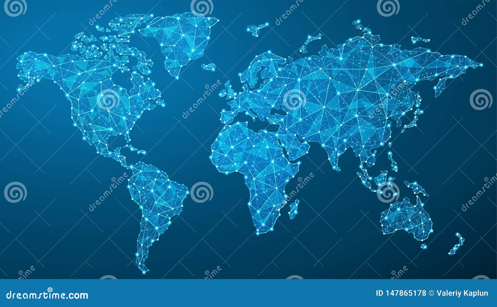 world map plexus - global technology and business connection