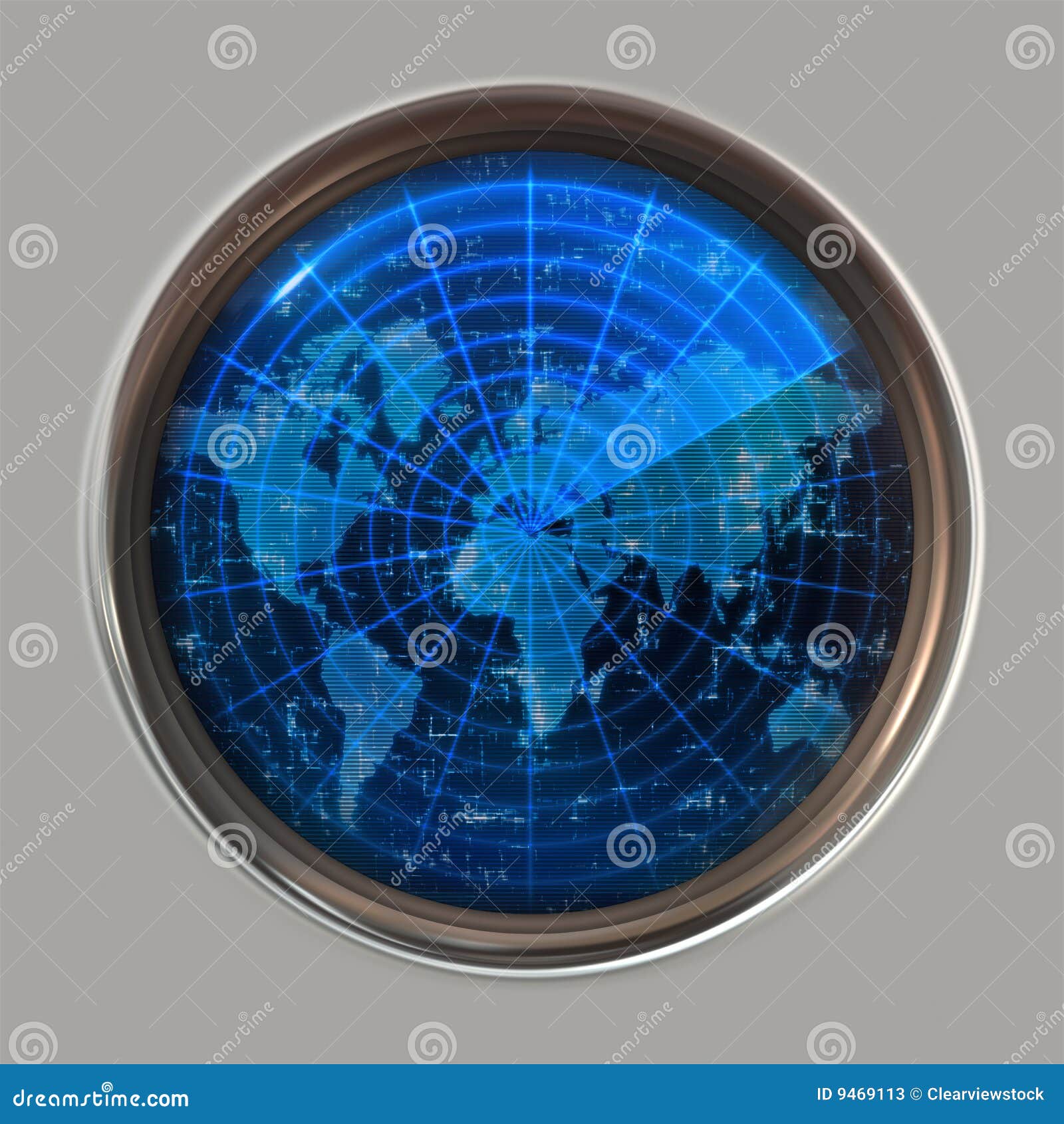 world map radar or sonar