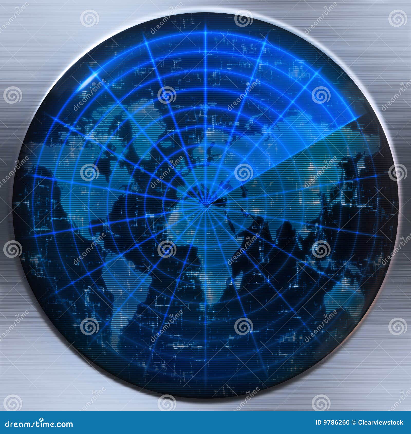 world map radar or sonar