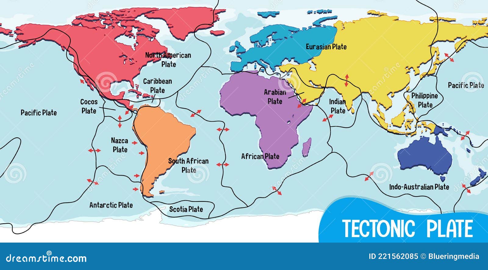 world-map-showing-tectonic-plates-boundaries-cartoon-vector