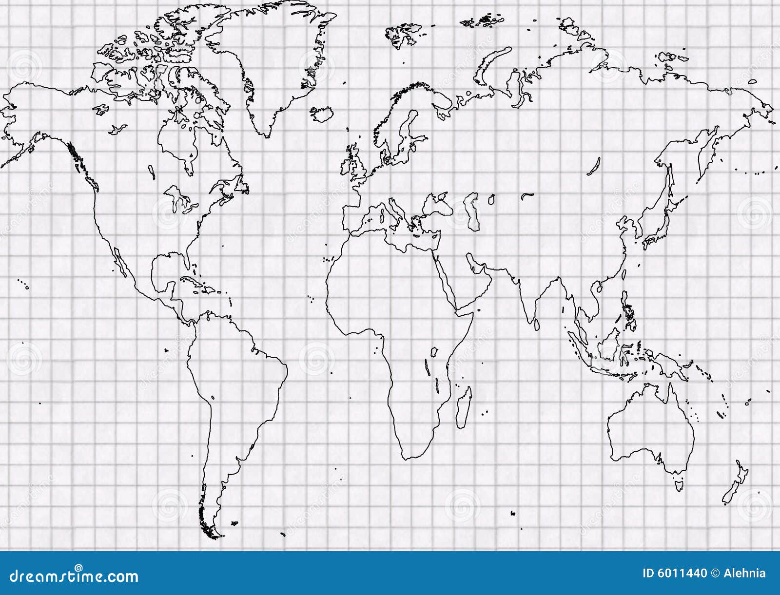 World Map Silhouette Illustration Stock Photo - Image: 6011440