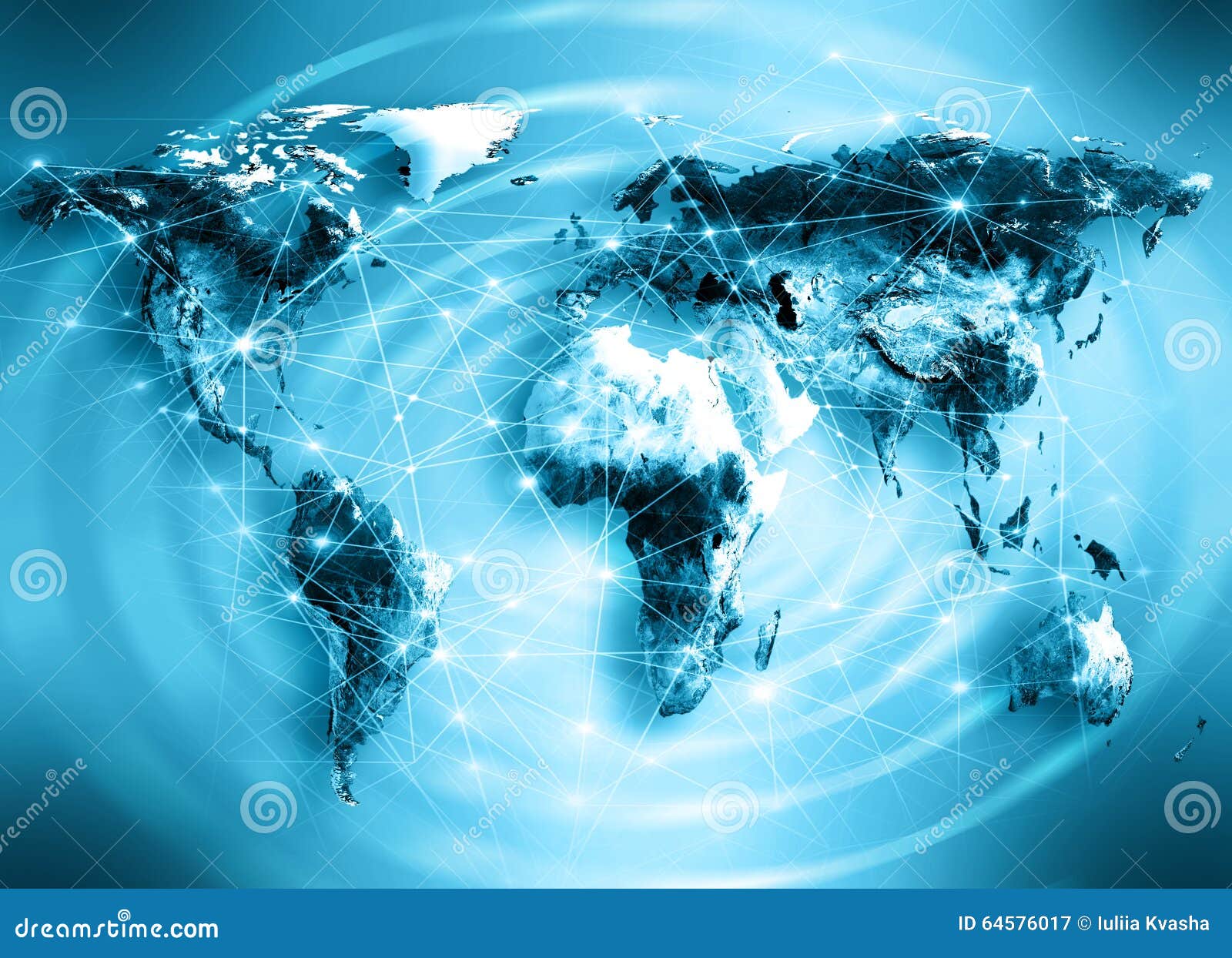 World Map A Technological Background Best Stock