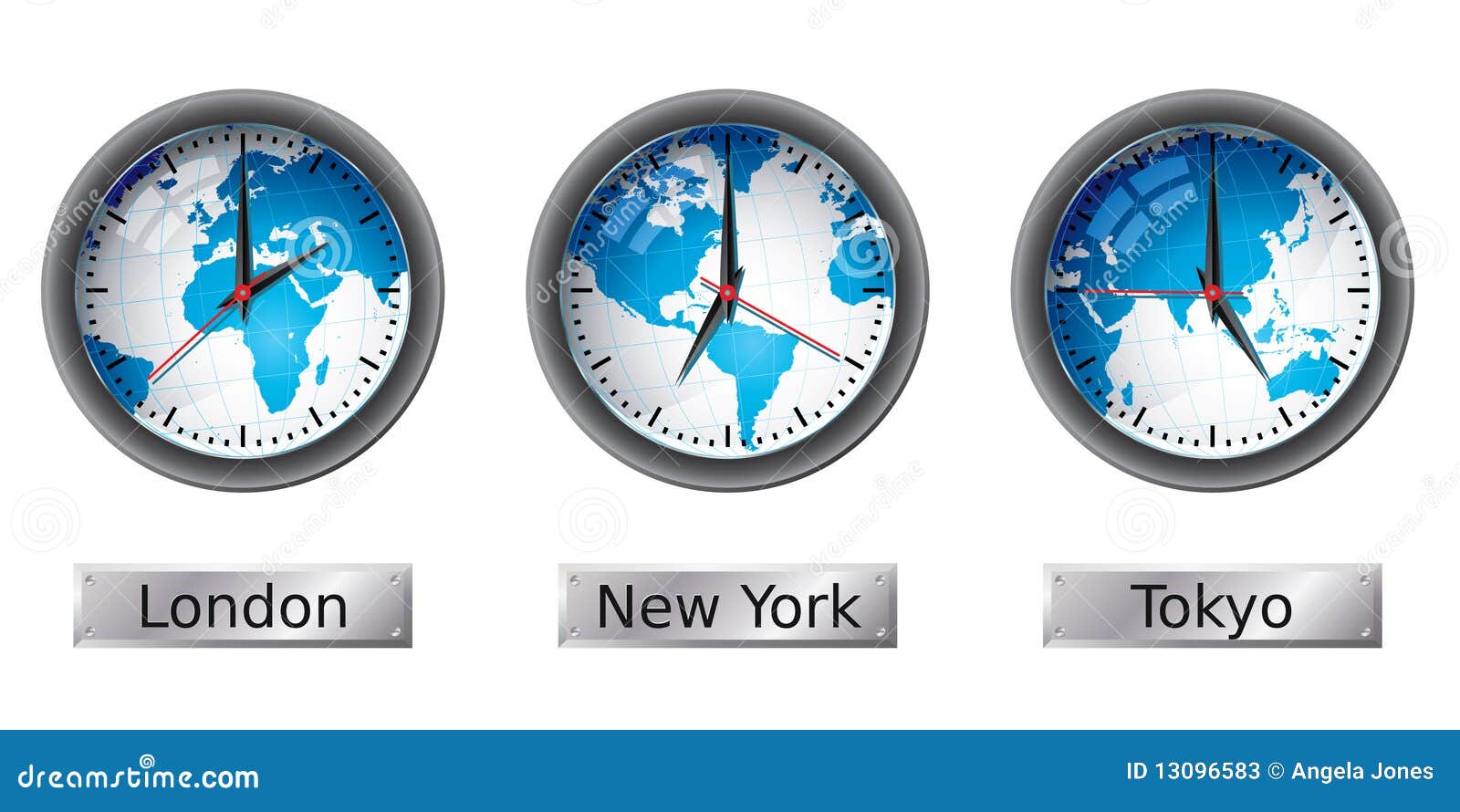 Modern Wall Clocks Showing Different Time Zones Of Wo - vrogue.co