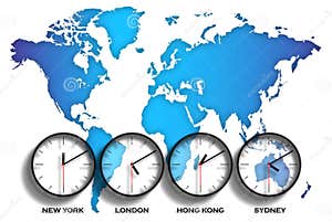 World Map Time Zones Stock Illustration CartoonDealer 28904662