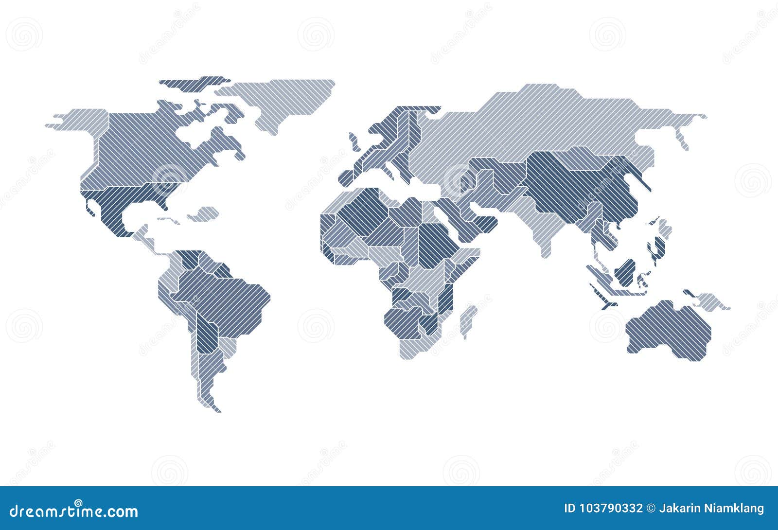World Map Stock Vector Illustration Of Country Ocean 103790332