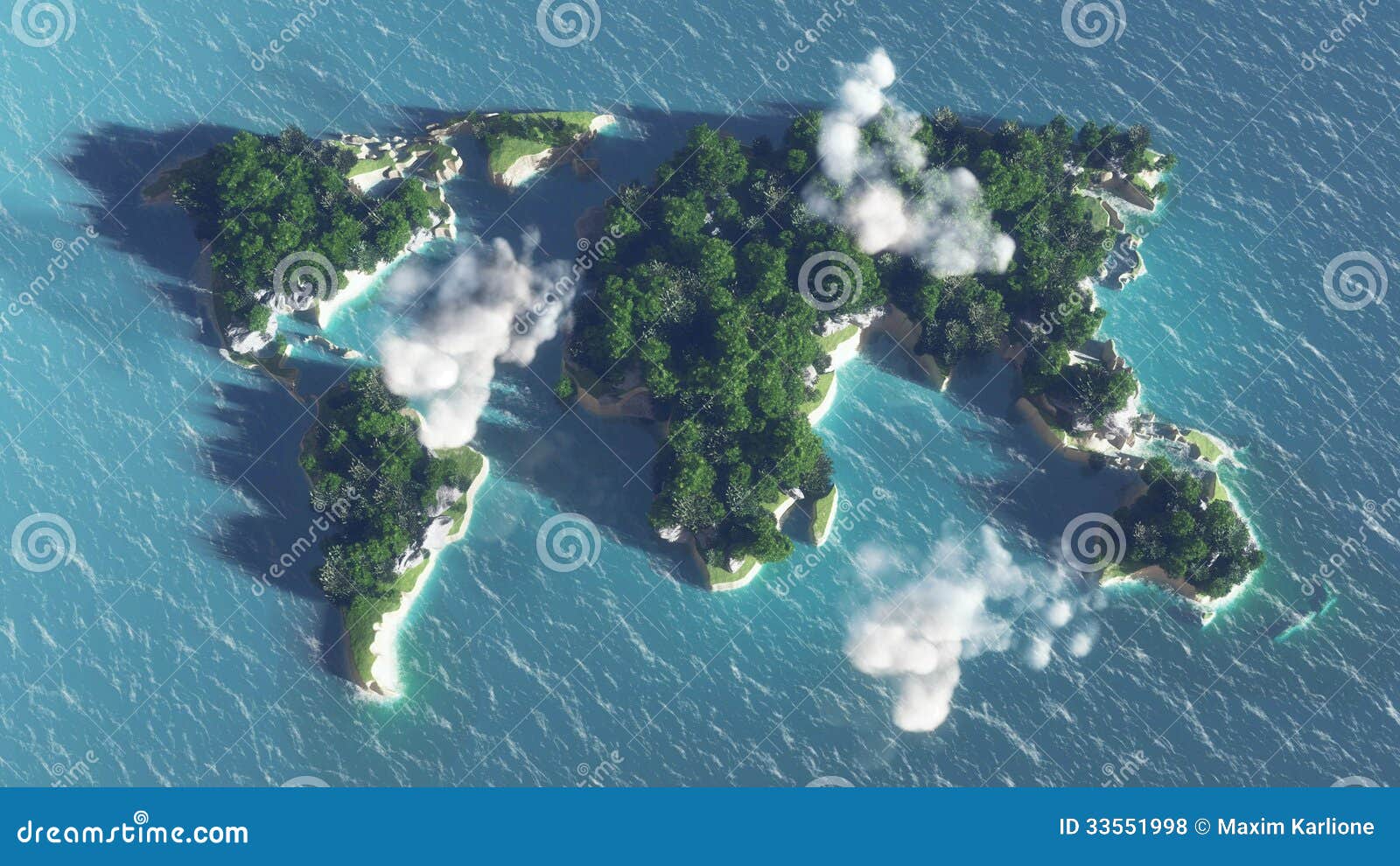 A recent map of 'live' and 'ghost' tree islands in Water