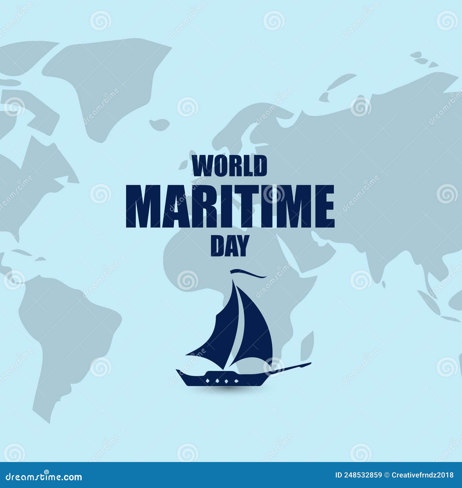 World Maritime Day Banner Design Stock Vector - Illustration of ...
