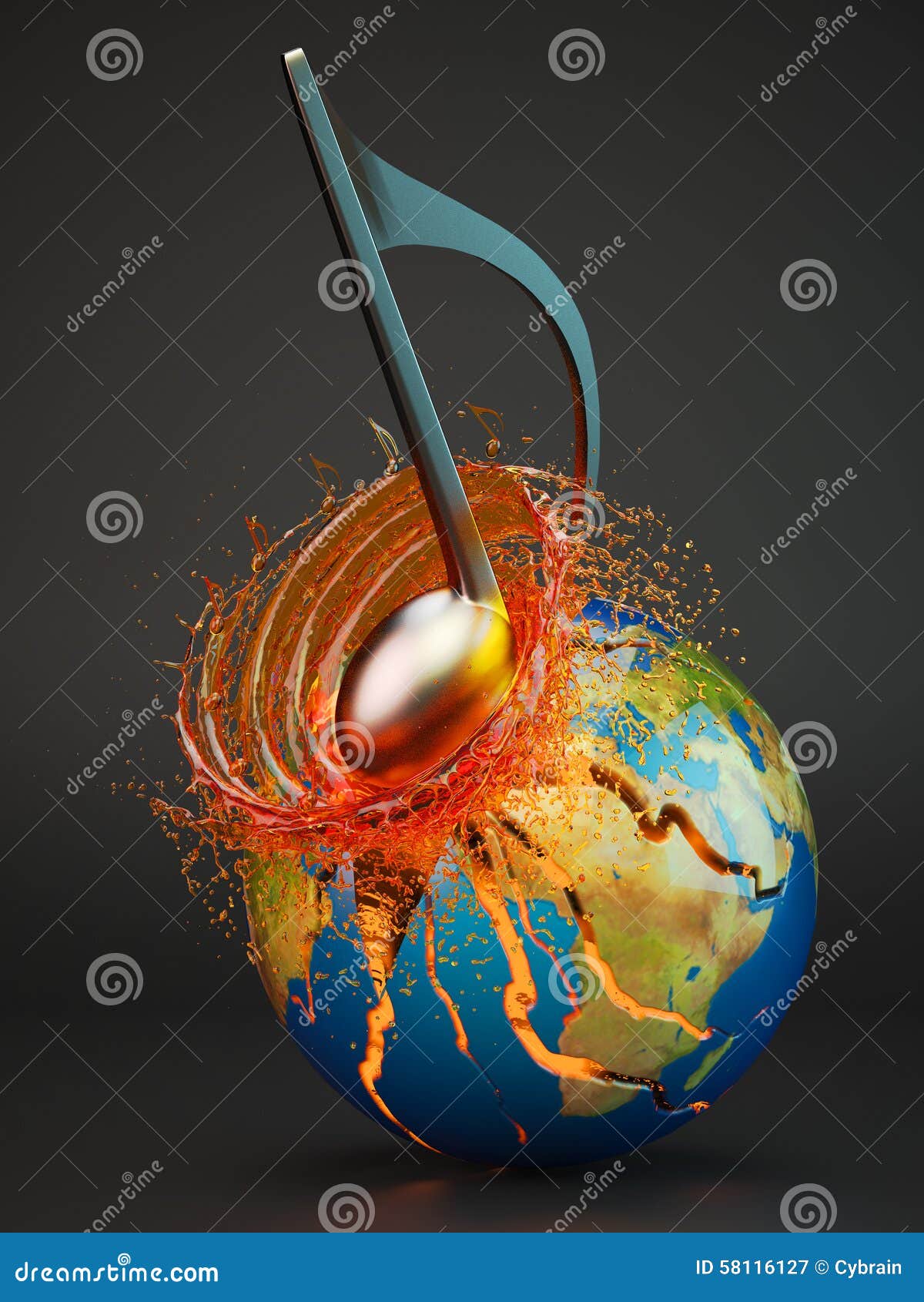 World Music Impact Concept Stock Illustration Image 58116127
