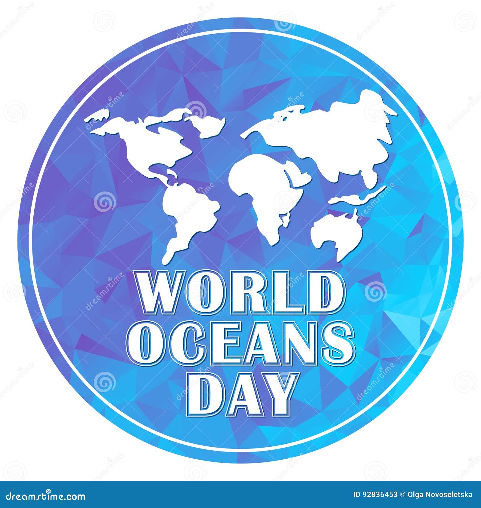 World Oceans Day Triangle Logo Stock Vector Illustration of ecosystem