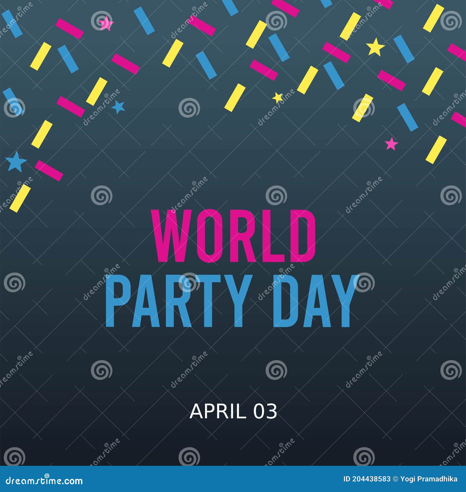 World Party Day Vector Illustration Stock Vector Illustration of