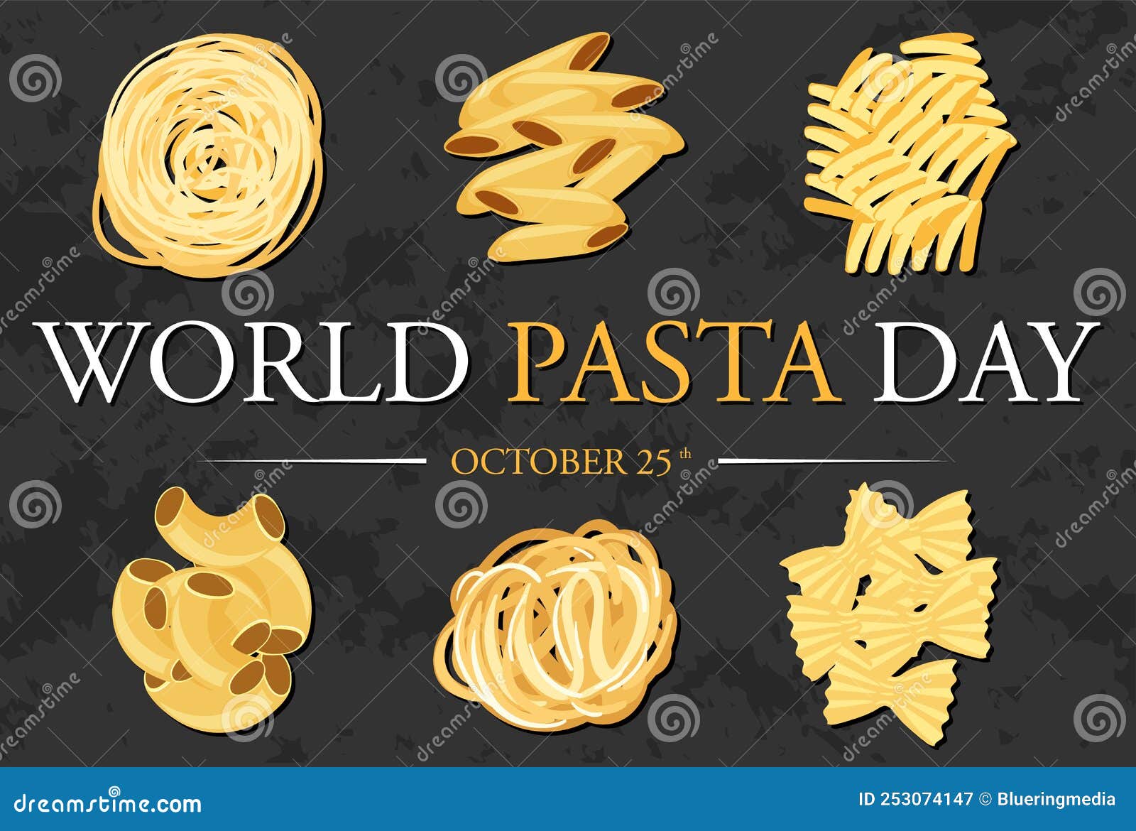 World Pasta Day Banner Design Stock Vector Illustration of template
