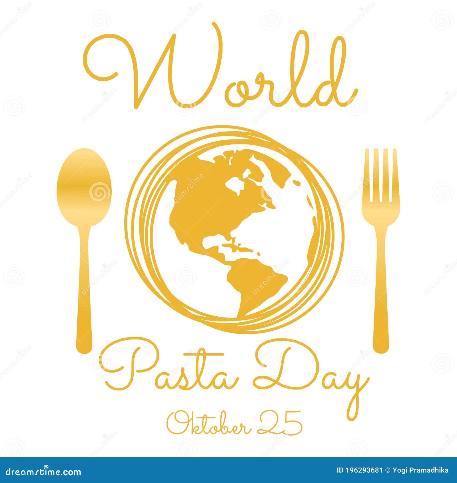 World Pasta Day Vector Illustration Stock Vector - Illustration of  restaurant, italian: 196293681